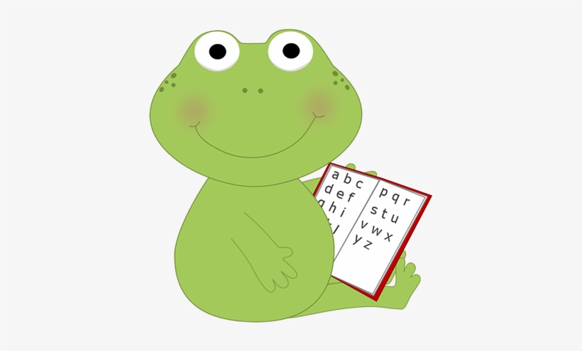 Frog Clip Art - Frog With Book Clipart, transparent png