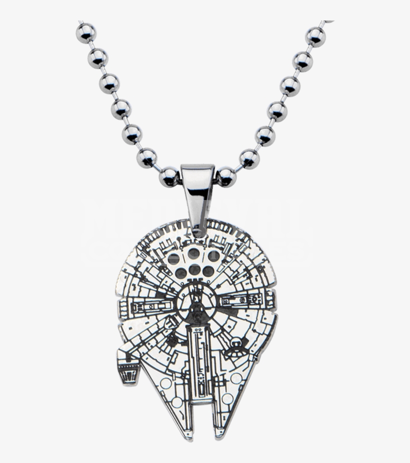 Kids Millennium Falcon Enamel Necklace - Millennium Falcon Necklace Png, transparent png