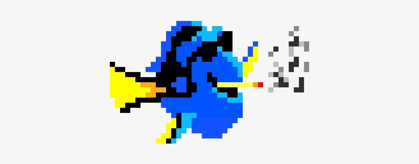 Dank Dory - Dory 8 Bit Art, transparent png