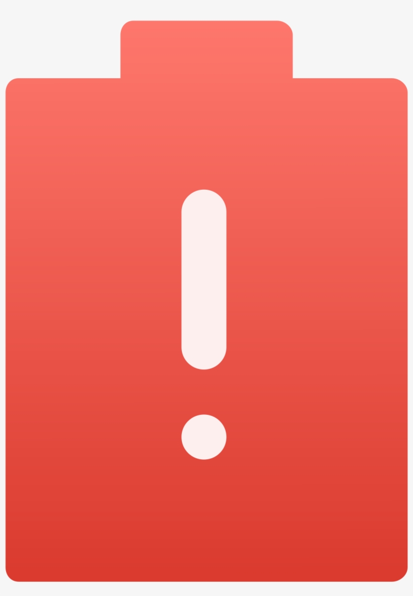 Battery Low Png Clipart Transparent Library - Red Battery Low Symbol, transparent png