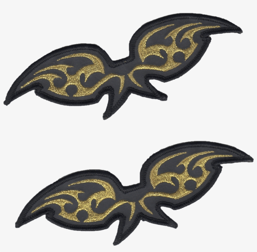 Gold Wings Reflective Embroidered Patch - Embroidery, transparent png