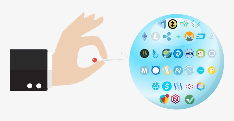 2017 Was The Year Of The Cryptocurrency - Cryptocurrency Bubble Png, transparent png