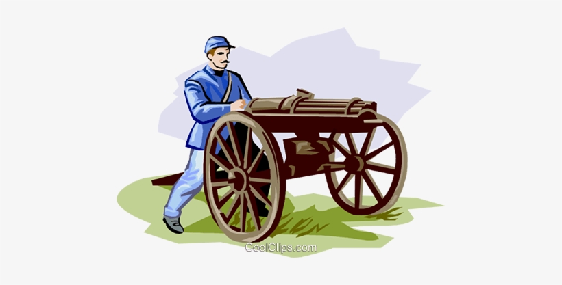 Civil War Machine Gun Royalty Free Vector Clip Art - Civil War Clip Art, transparent png