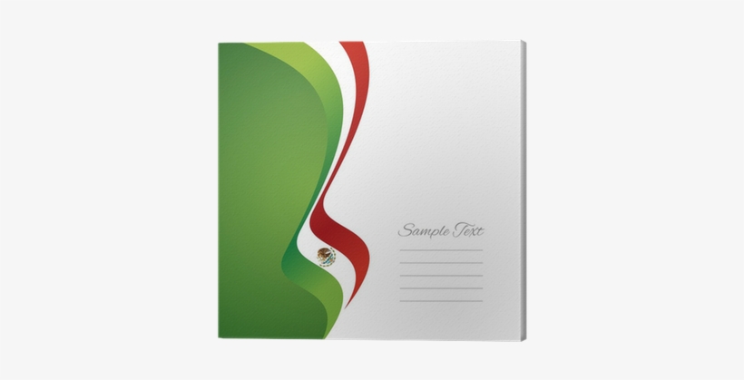 Mexican Left Flag Ribbon Vector Canvas Print • Pixers® - Mexico Flag, transparent png
