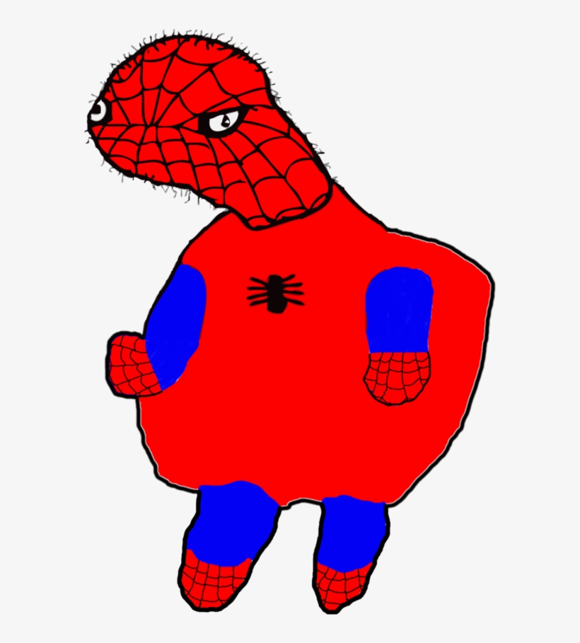 Full Body By Hyposnoke Clipart Black And White Library - Spooderman Full Body, transparent png
