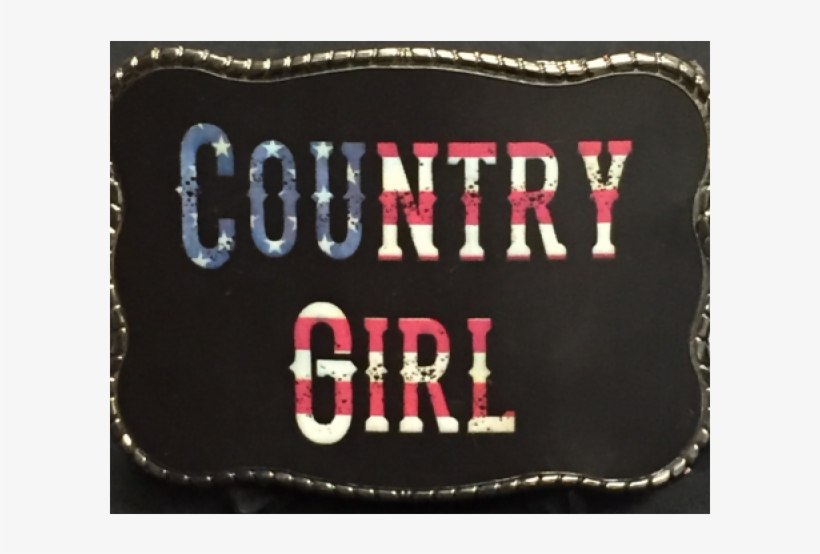 Country Girl American Flag Wallet Buckle - Transparent Country Western Swirl Png, transparent png