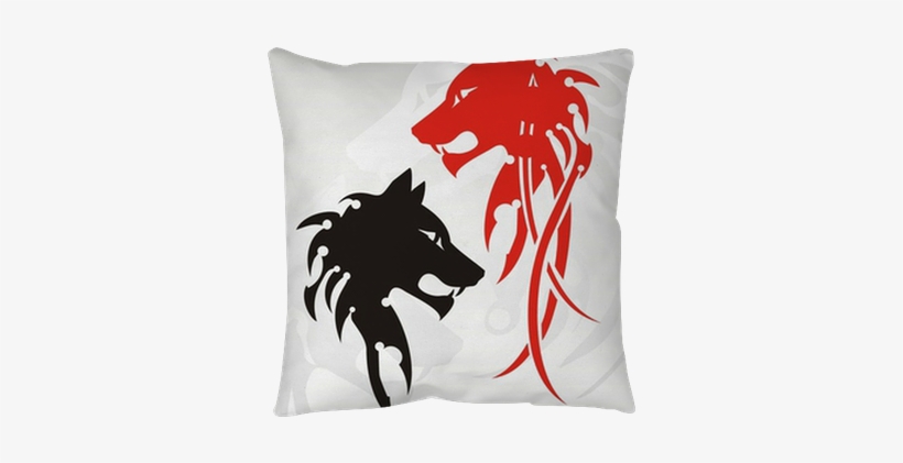 Tribal Wolf Head Tattoo On The Gray - Tattoo, transparent png