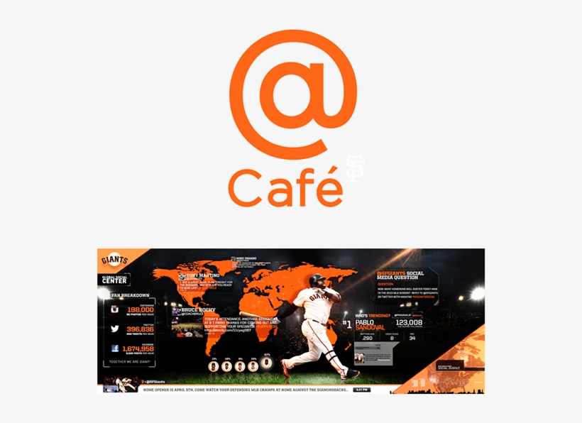 San Francisco Giants Social Media Cafe - World Map, transparent png