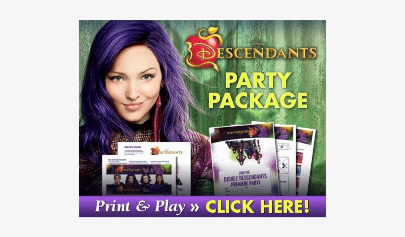 Descendants Party Invites, transparent png