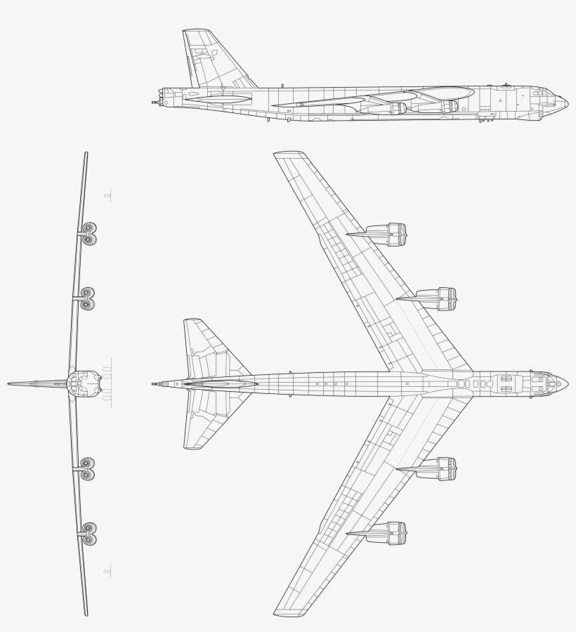 Boeing B-52h Stratofortress - Boeing B-52 Stratofortress, transparent png