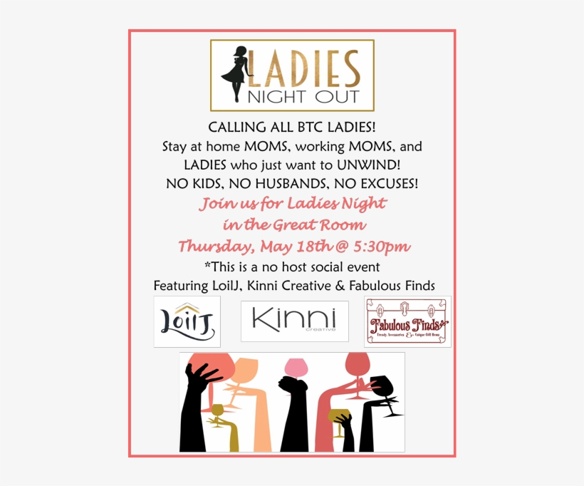 Ladies Night Out At Broken Top Club - Cartoon, transparent png