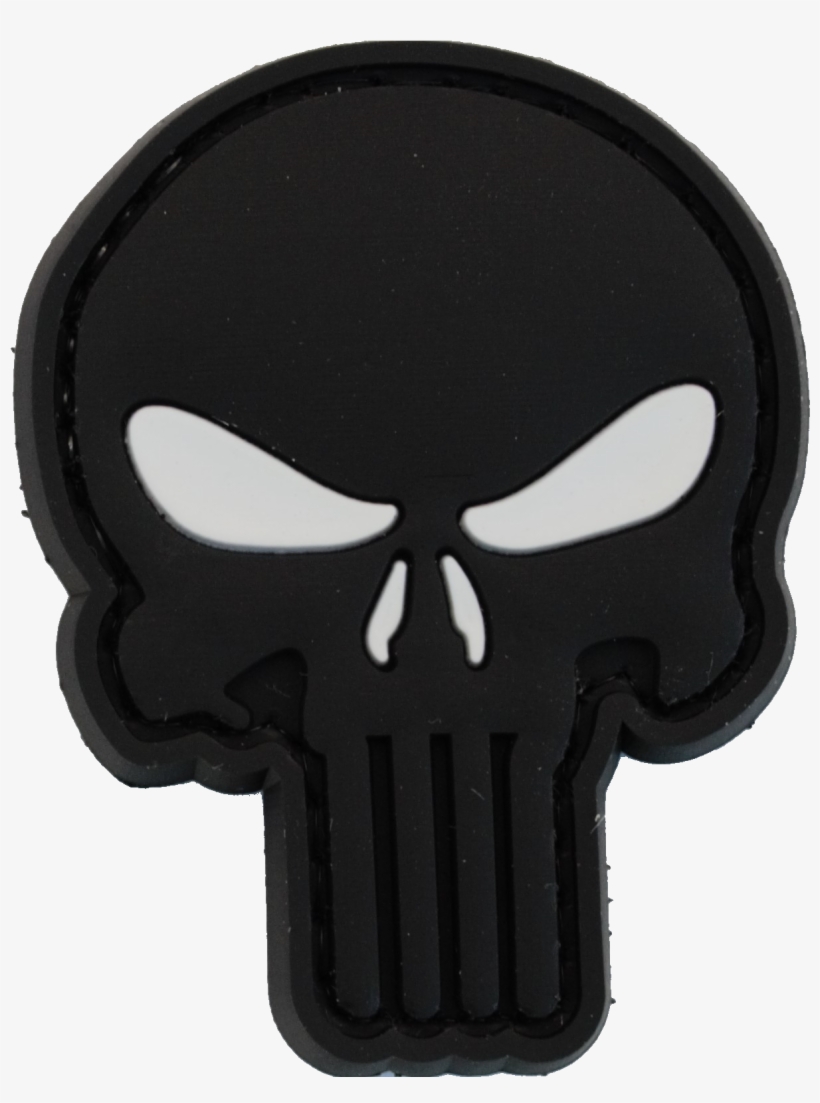 Pvc Nášivka Punisher, Ċerná, transparent png