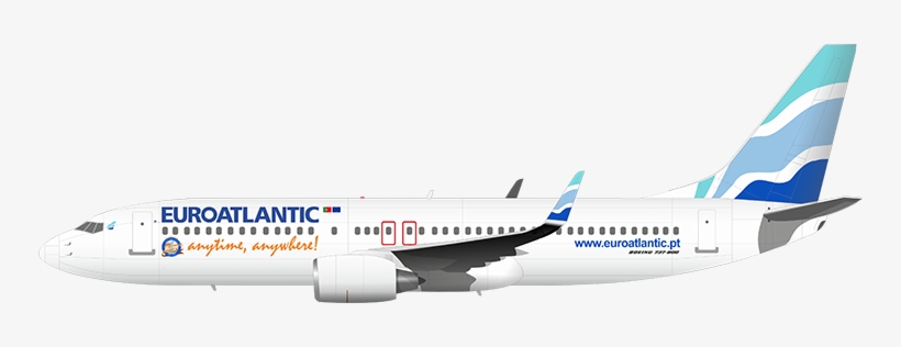 Boeing 737-800 - Euroatlantic Airways Png, transparent png