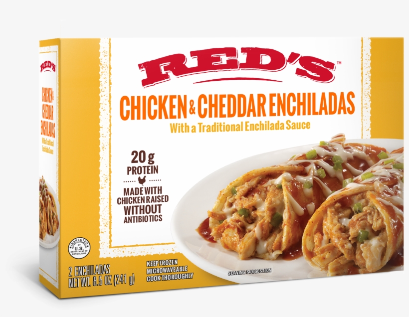 Enchiladas With A Traditional Enchilada Sauce - Red's Chicken Enchiladas - 2 Count, 8.5 Oz Box, transparent png