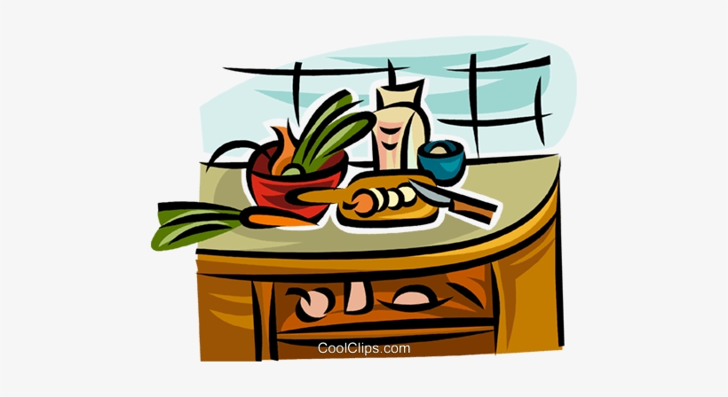 Kitchen Counter Royalty Free Vector Clip Art Illustration, transparent png