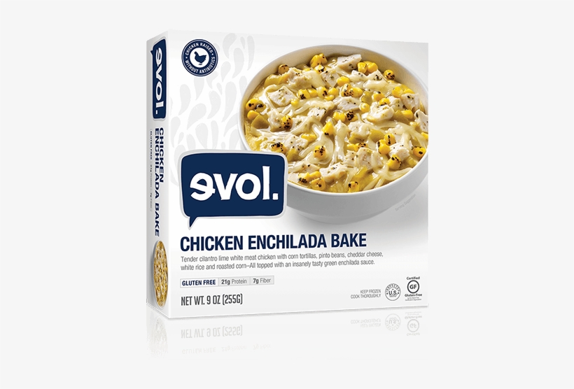 Evol Package Hero Meal Classics Chicken Enchilada Bake - Evol Chicken Enchiladas, transparent png