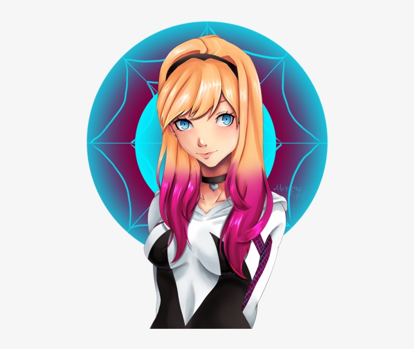 Spider-gwen In The Persona Art Style - Spider-woman, transparent png