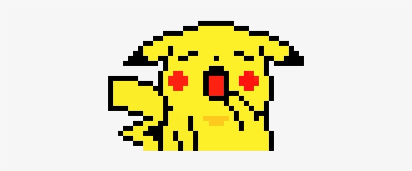 Tired Pikachu - Pikachu Pixel Art, transparent png