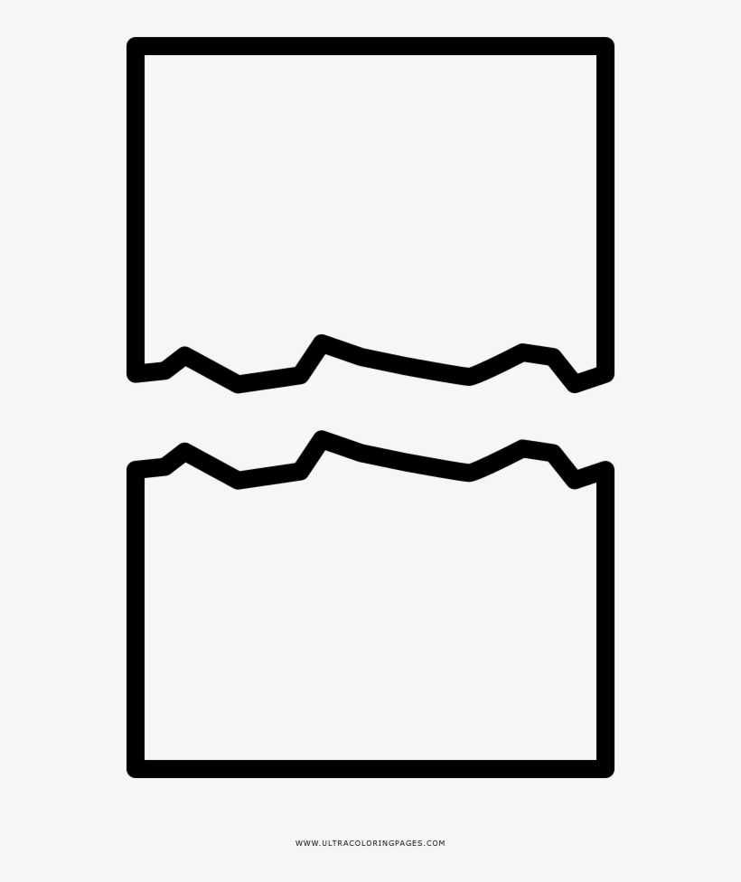 Torn Paper Coloring Page - Papel Rasgado Para Colorir, transparent png