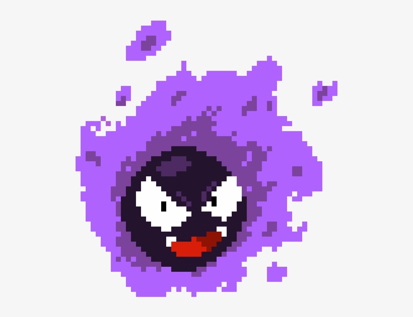Gastly - Gastly Pixel Art, transparent png