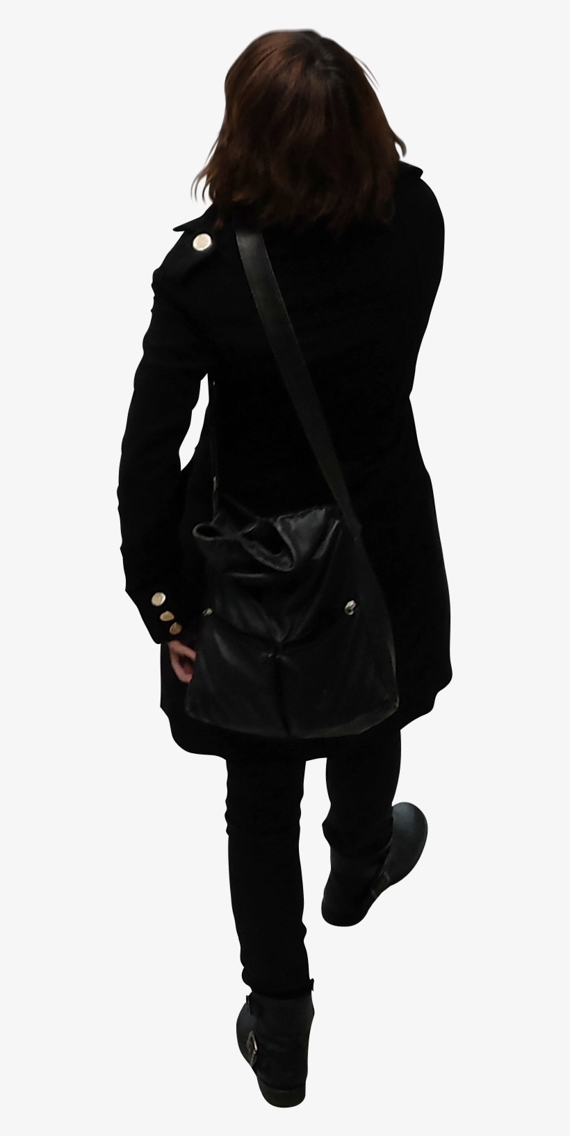Girl Walking From Behind, Aerial View - Girl From Behind Png, transparent png