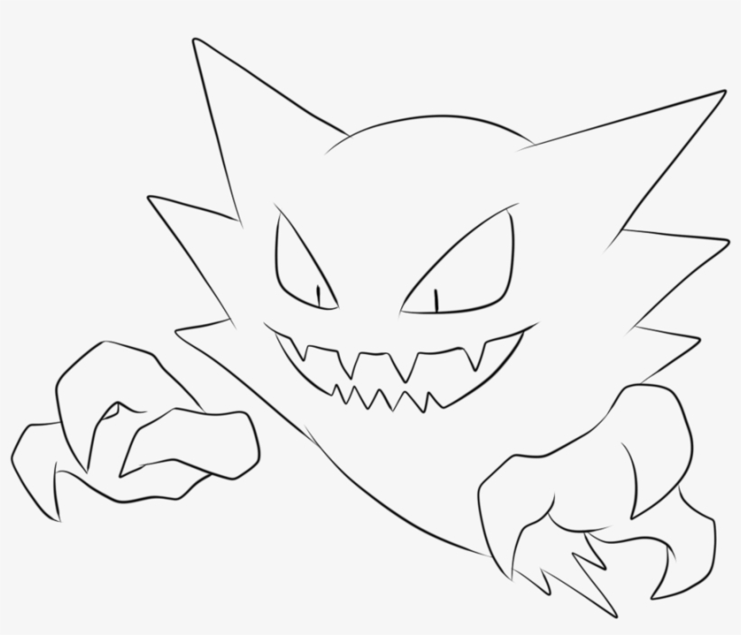 093 Haunter Lineart By Lilly - Haunter Lineart, transparent png