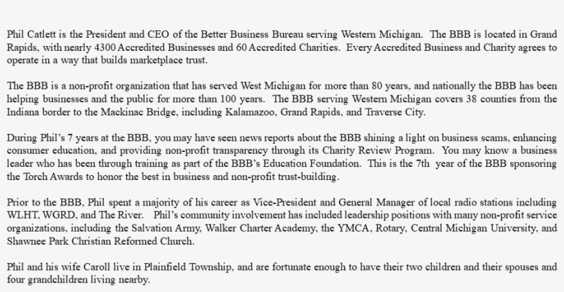 Phil Catlett Is The President And Ceo Of The Better - Better Business Bureau Serving Western Michigan, transparent png