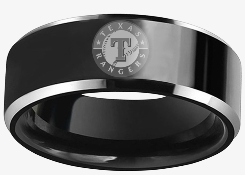 Texas Rangers Black Tungsten Wedding Band - Cancer Zodiac Rings For Men, transparent png