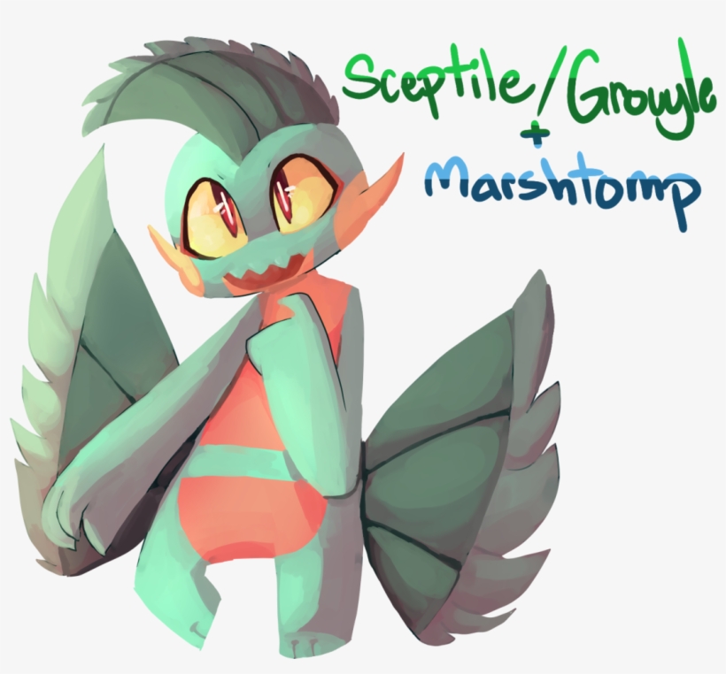 Sceptile/grovyle And Marshtomp Fusion - Grovyle And Marshtomp, transparent png