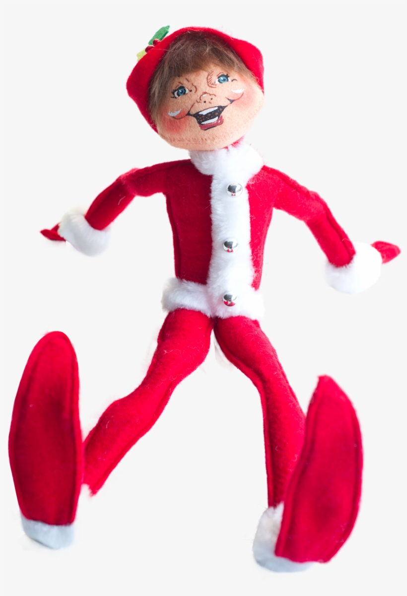 14" Silver Sparkle Elf, transparent png
