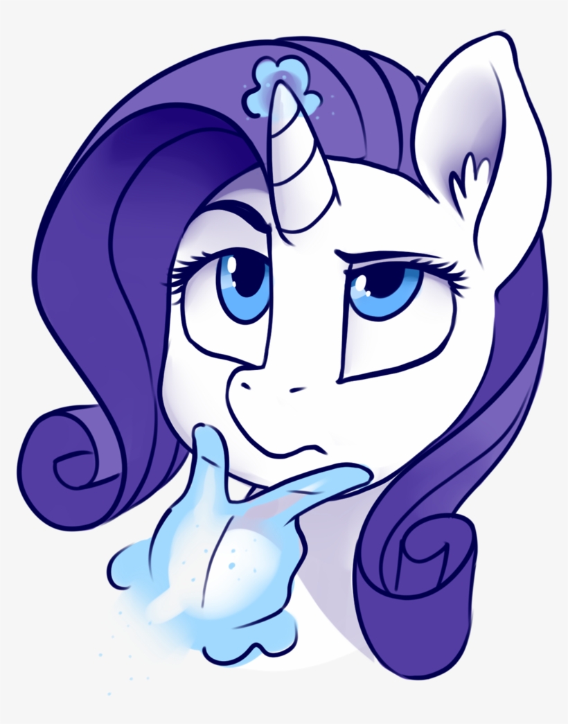 Dimfann, Bust, Contemplating, Ear Fluff, Emoji, Female, - Thinking Emoji Pony, transparent png