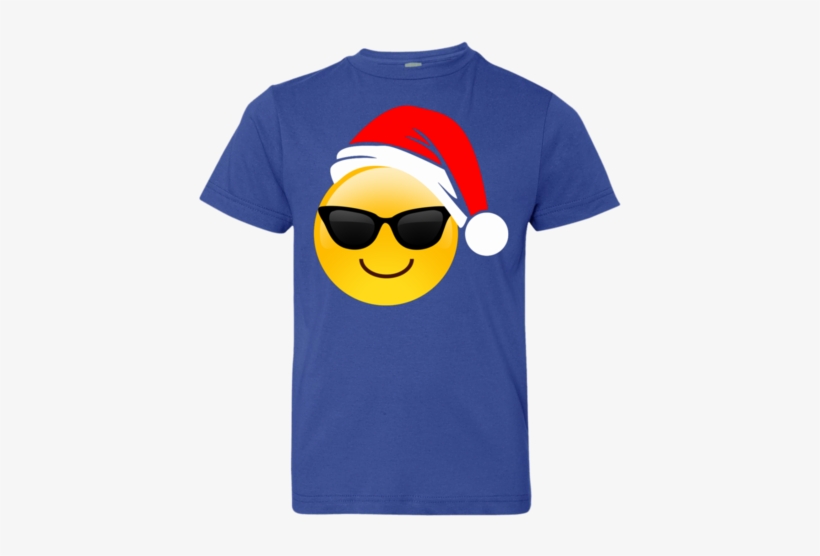 Emoji Christmas Shirt Cool Sunglasses Santa Hat Family - Birthday Girl Emoji Sunglasses Shirt Smile T Shirt, transparent png