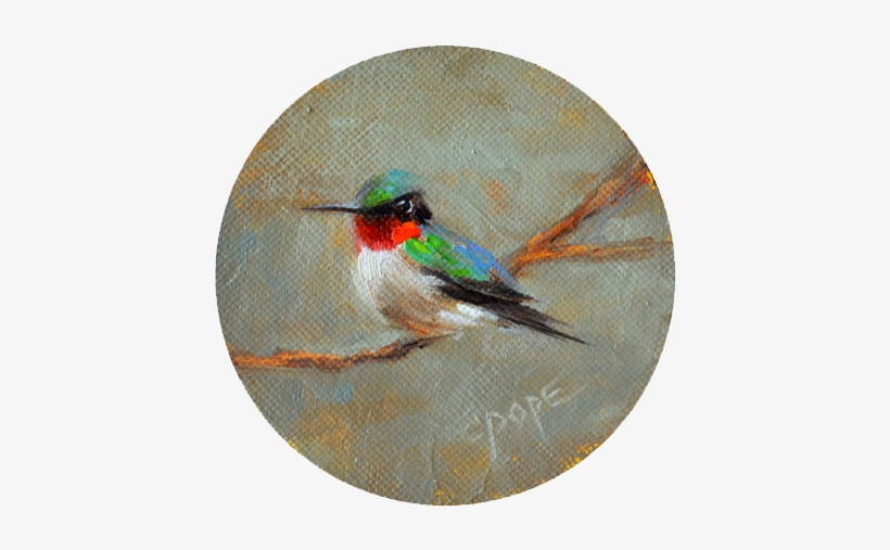 Ruby Throat I - Oil Painting, transparent png