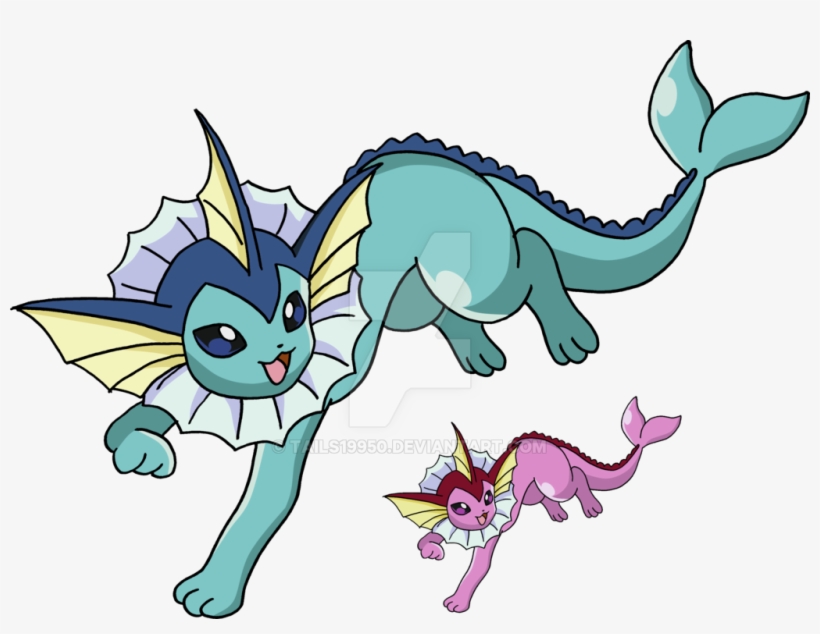 Image Transparent Stock Art V By Tails On Deviantart - Pokemon Vaporeon By Tails19950 Deviantart, transparent png