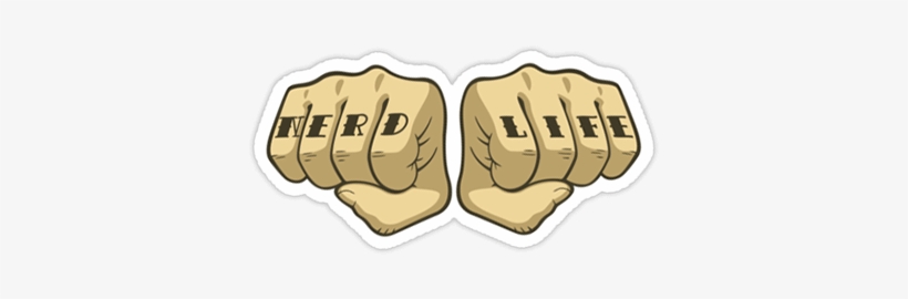 Nerd Life Sticker, transparent png