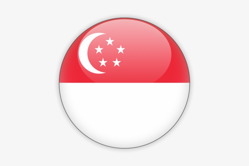 Illustration Of Flag Of Singapore - Singapore Flag Round Icon, transparent png