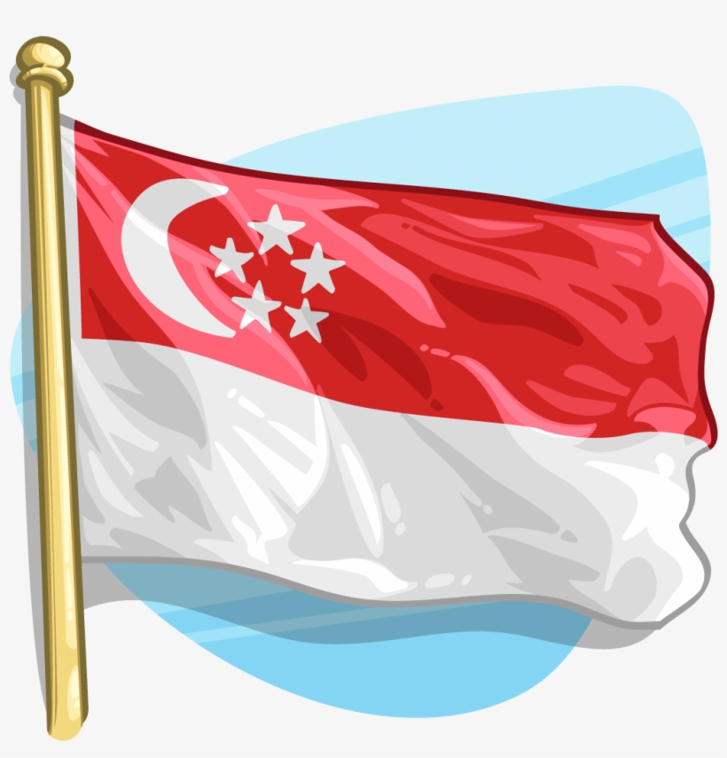 Singapore Flag Of Singapore - Flag Of Singapore, transparent png
