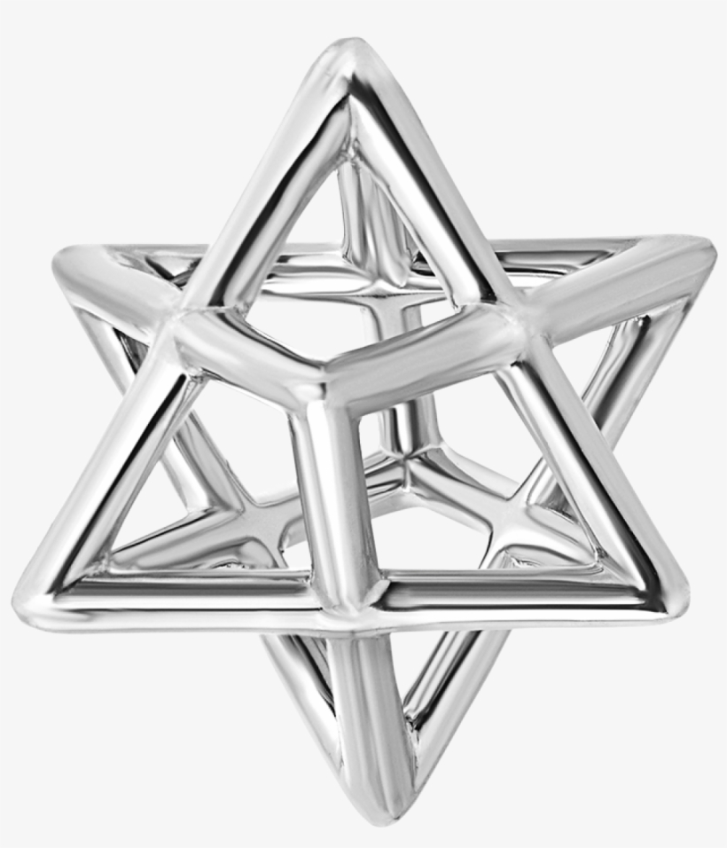 Star Of David Merkaba Body Platinum Pendant Necklace - Sterling Silver Merkaba Pendant, transparent png