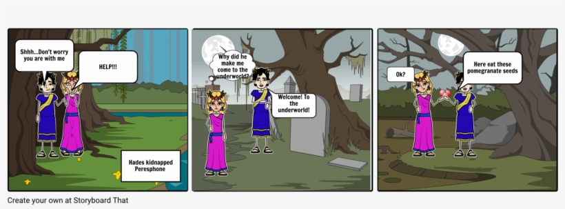Persephone And Hades - Cartoon, transparent png