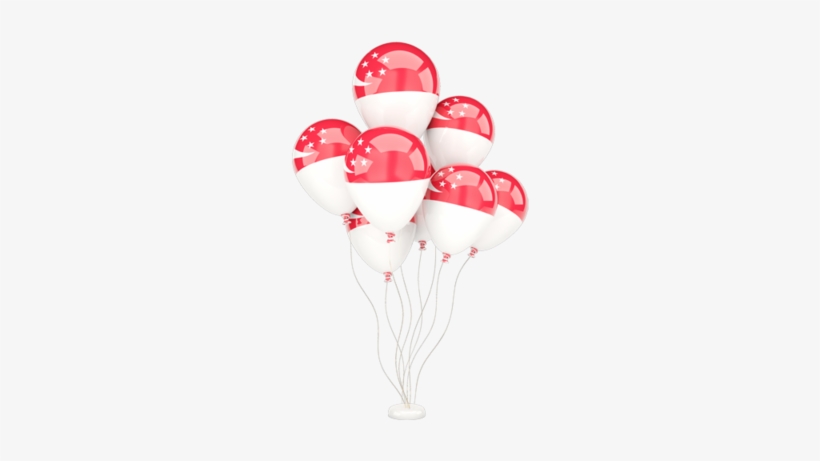 Illustration Of Flag Of Singapore - Indonesian Flag Balloon Png, transparent png