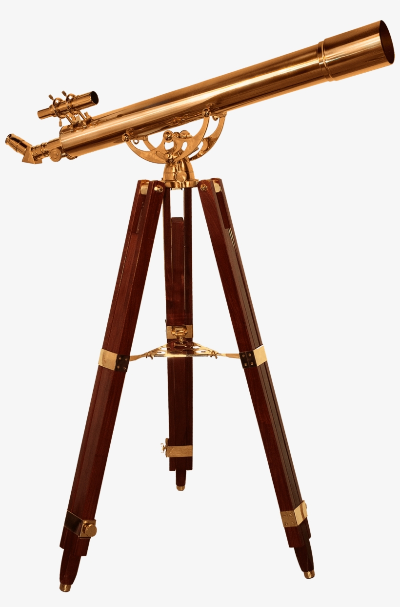 Vintage Telescope - Barska 36 Power, 90080 Brass Refractor Telescope, Anchormaster, transparent png