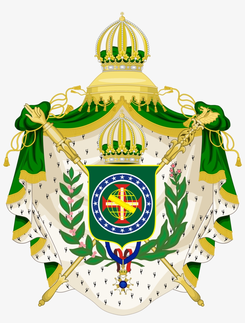 Grand Imperial Arms Of Brazil - Imperial Coat Of Arms, transparent png