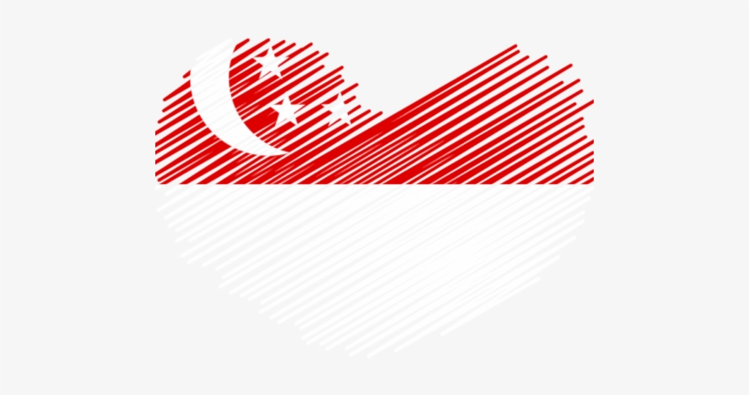 V - 7 - 0 155 - 8 Kbytes, Singapore In The Morning - Trinidad And Tobago Heart Flag, transparent png