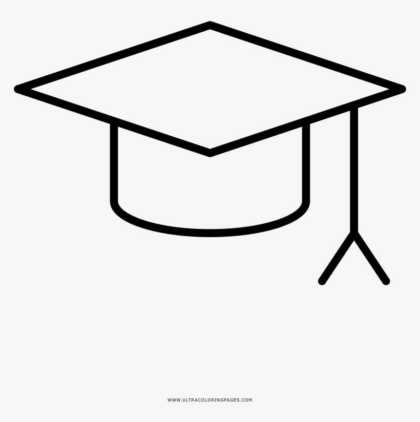 Birrete Página Para Colorear - Square Academic Cap, transparent png