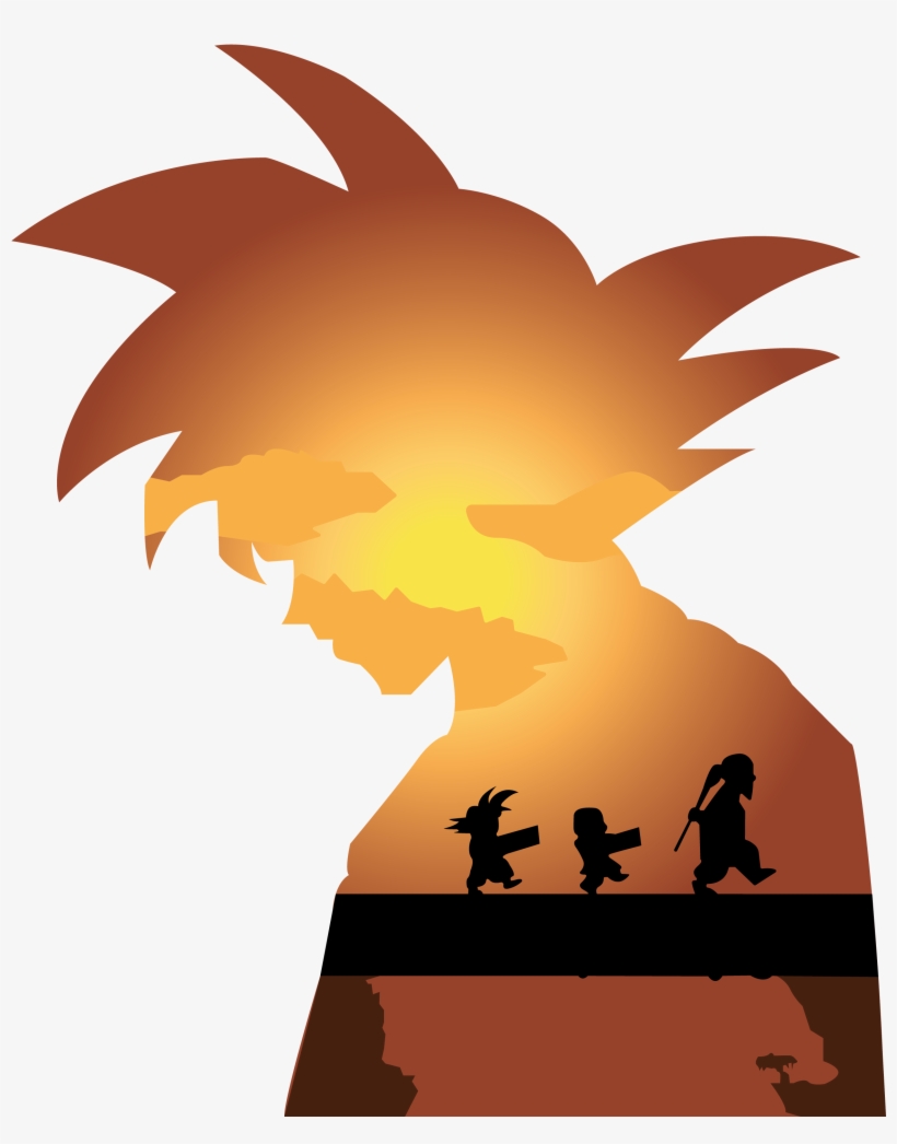 L'enfance De Goku - Goku Dragon Ball Anime Art 32x24 Poster Decor, transparent png