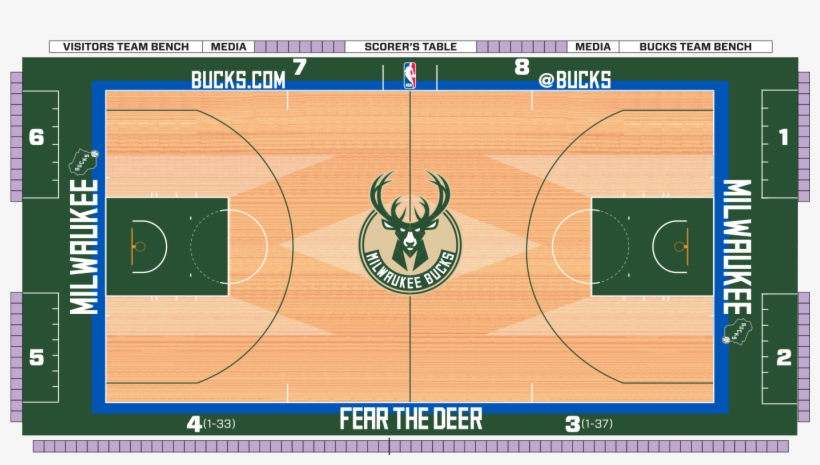 Bukks Basketball Court Floor Png - Bucks Season Ticket Card 18 19, transparent png