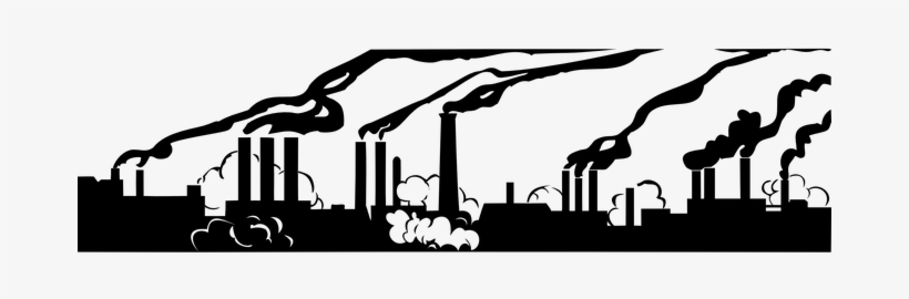 Ecology Factories Industry Pollution Skyli - Black And White Pollution Clipart, transparent png