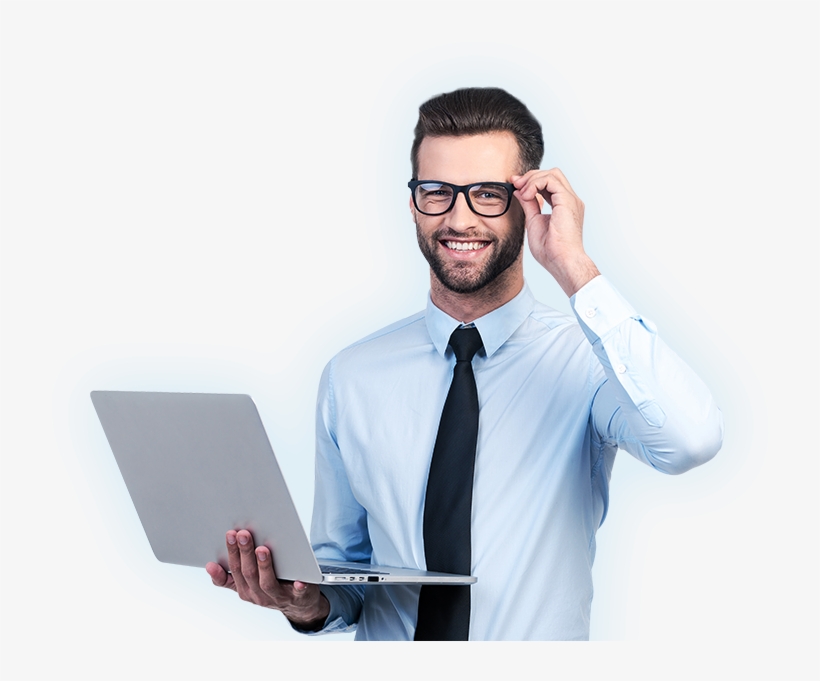 Ceranetworks Enterprise Servers - Men With Laptop Png, transparent png