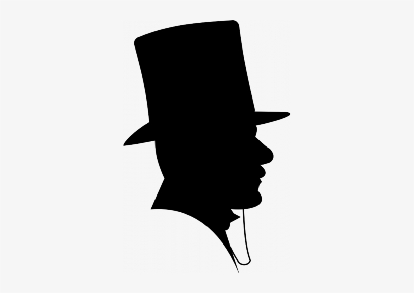 Svg Black And White Stock El Poder De Los Hombres Es - Man In Top Hat Silhouette, transparent png