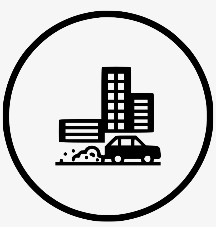 Air Pollution Savefuel Waste Building Comments - Building And Parking Icon, transparent png